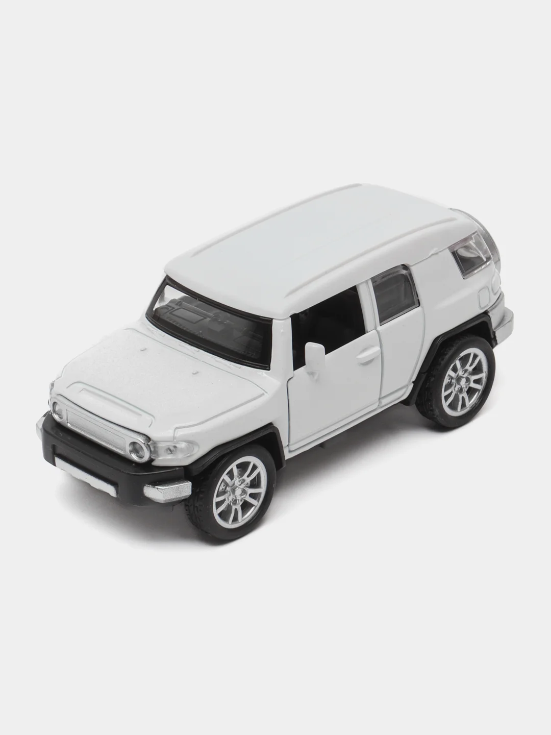 Белый металлическая коллекционная машинка Toyota FJ Cruiser