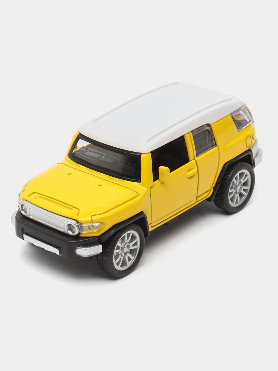 Желтый металлическая коллекционная машинка Toyota FJ Cruiser