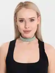 Зеленый чокер на шею 16 цветов