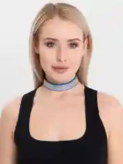 Синий чокер на шею 16 цветов