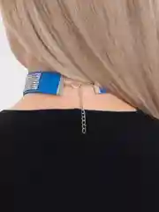Синий чокер на шею 16 цветов