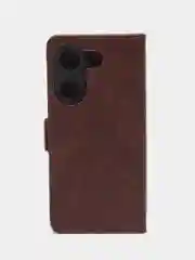 Коричневый чехол-книжка для Tecno Camon 20/20 Pro 4G (Техно Камон 20/20 Про 4Джи) с боковым магнитом