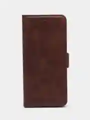 Коричневый чехол-книжка на Oppo A58 4G (Оппо А58 4Джи), с боковым магнитом