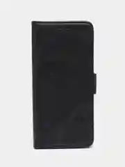 Черный чехол-книжка на Oppo A58 4G (Оппо А58 4Джи), с боковым магнитом