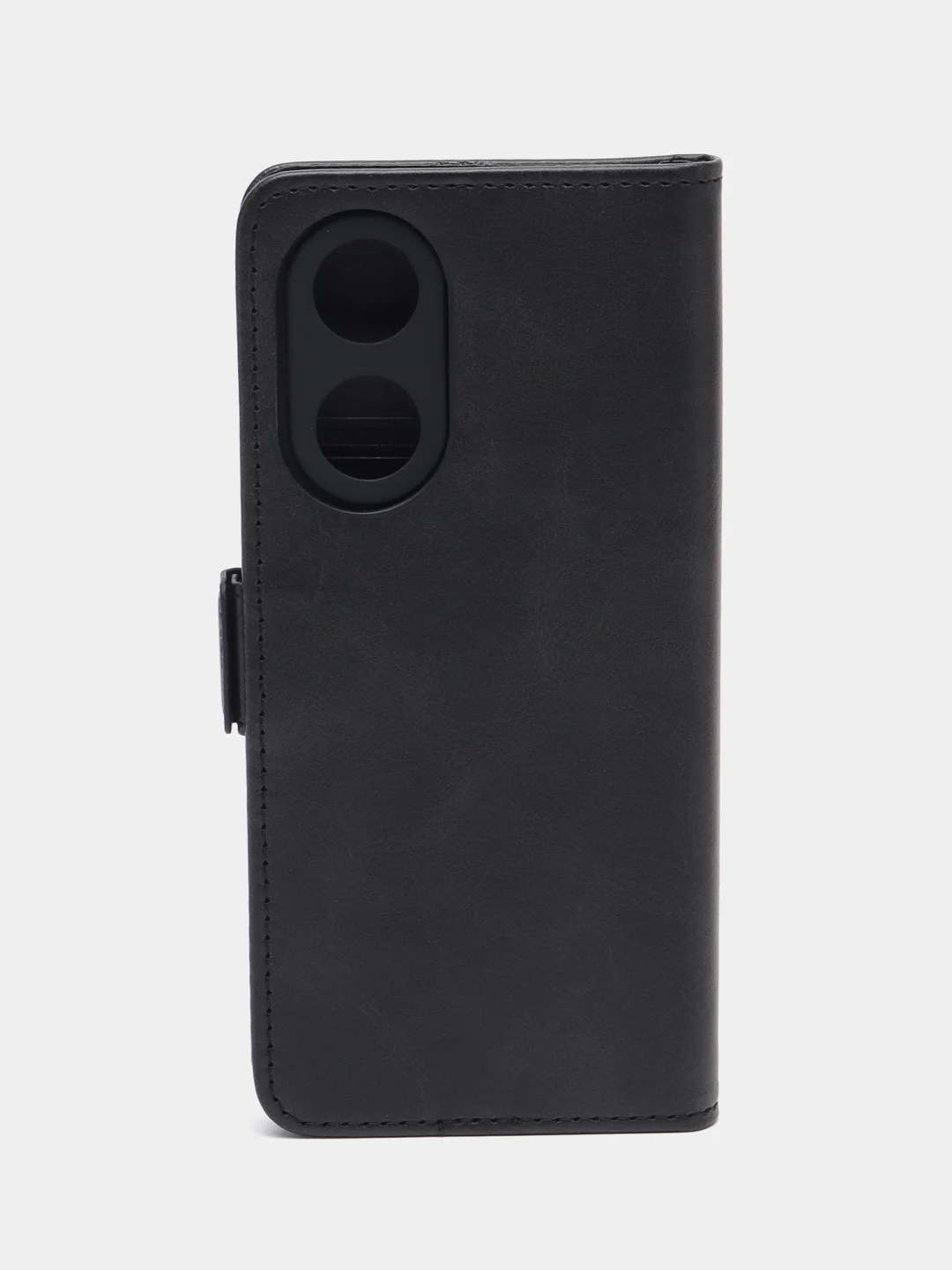 Черный чехол-книжка на Oppo A58 4G (Оппо А58 4Джи), с боковым магнитом