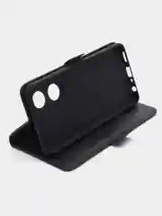 Черный чехол-книжка на Oppo A58 4G (Оппо А58 4Джи), с боковым магнитом
