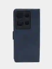 Синий чехол-книжка Infinix Note 30 4G (Инфиникс Ноут 30), с боковым магнитом