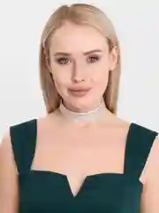 Белый чокер на шею 16 цветов