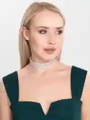 Белый чокер на шею 16 цветов