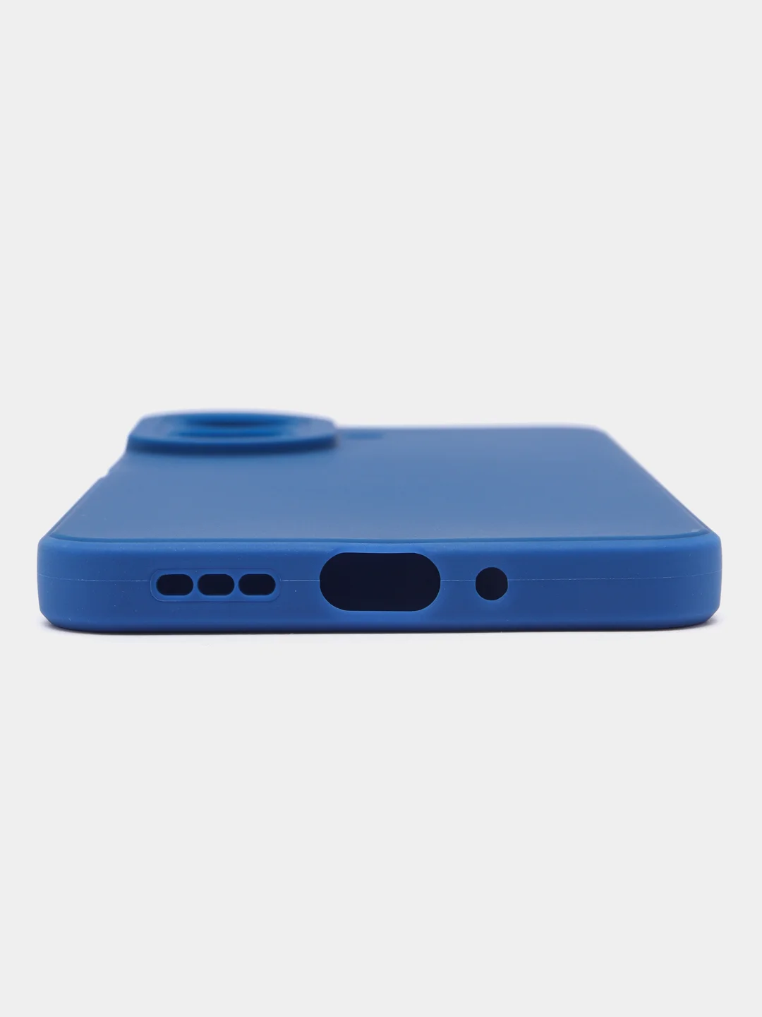 Синий силиконовый чехол для Xiaomi Redmi 13C (Сяоми Редми 13С) с защитой камер