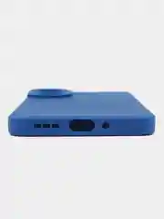 Синий силиконовый чехол для Xiaomi Redmi 13C (Сяоми Редми 13С) с защитой камер