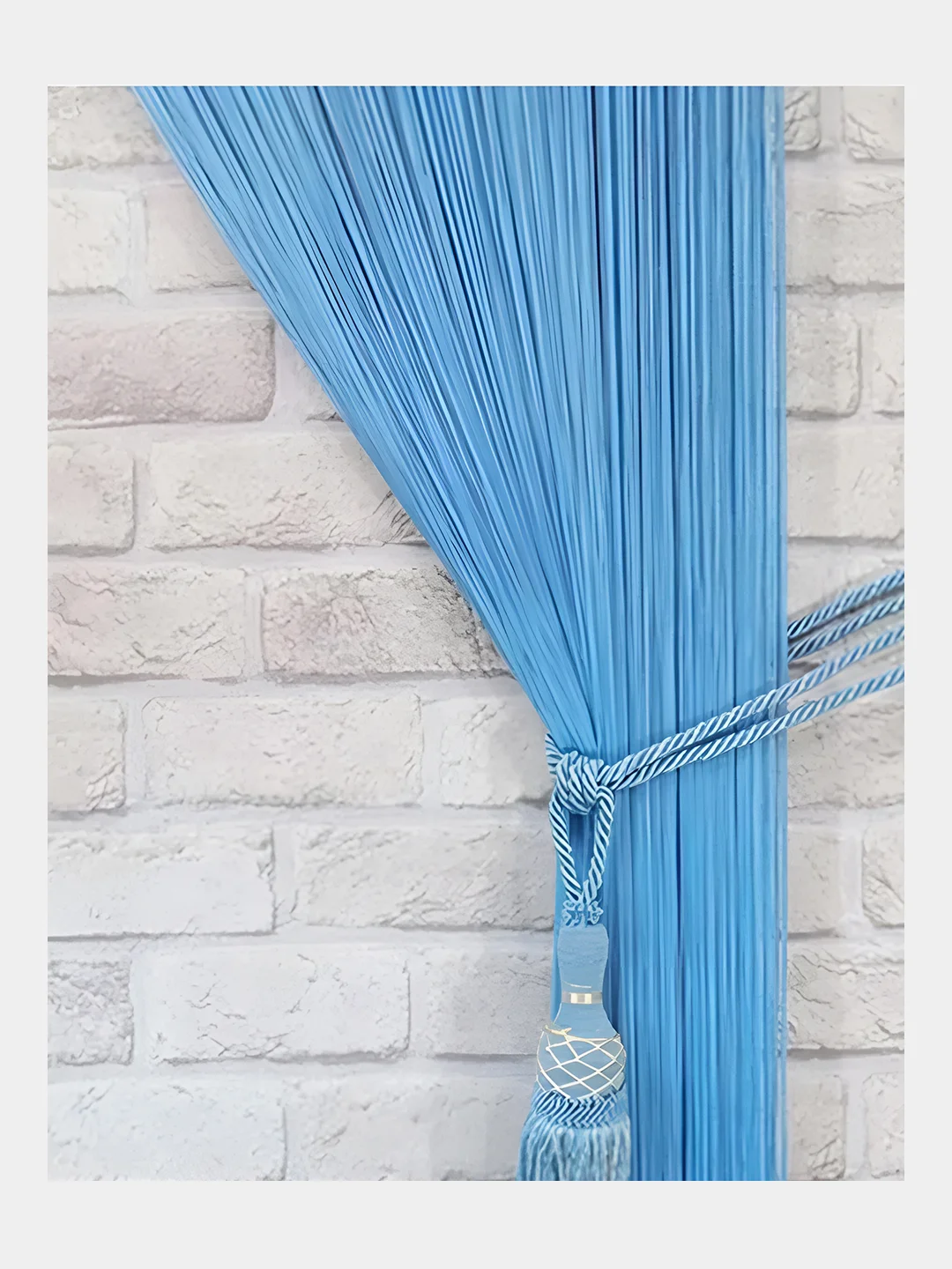 Голубой нитяная штора, 300*300 см