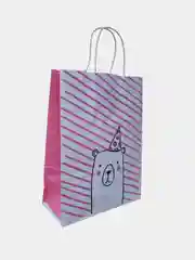 Серебряный пакет бумажный24 х 32 х 10,5см/Подарочный пакет с крученными ручками/Пакет на любые случаи