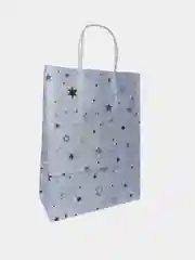 Серебряный пакет бумажный24 х 32 х 10,5см/Подарочный пакет с крученными ручками/Пакет на любые случаи