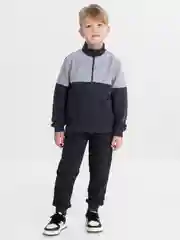 Тёмно-серый комплект для мальчика: бомбер и штаны, 8-12 лет