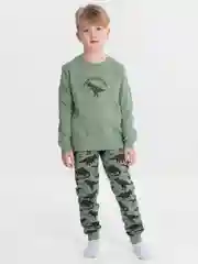 Зелёный хаки пижама детская для мальчика