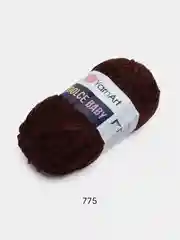 Шоколадный пряжа плюшевая YarnArt "Dolce Baby", 100% микрополиэстер, 50 г, 85 м