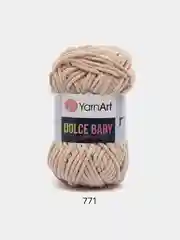 Бежевый пряжа плюшевая YarnArt "Dolce Baby", 100% микрополиэстер, 50 г, 85 м