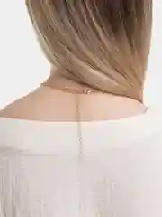 Золотой цепочка на шею женская с подвеской, двойная
