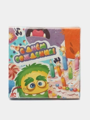Салфетки бумажные трехслойные Чудики, 33*33 см, 20 шт