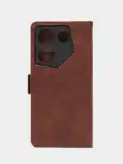 Коричневый чехол-книжка Tecno Camon 20 Pro 5G (Техно Камон 20 Про 5Джи), с боковым магнитом