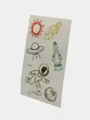 Бирюзовый татуировка детская временная (переводная) космос неоновая светящаяся ночью