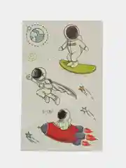 Бронзовый татуировка детская временная (переводная) космос неоновая светящаяся ночью