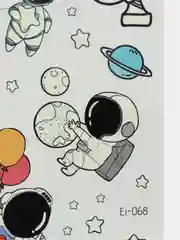 Голубой татуировка детская временная (переводная) космос неоновая светящаяся ночью