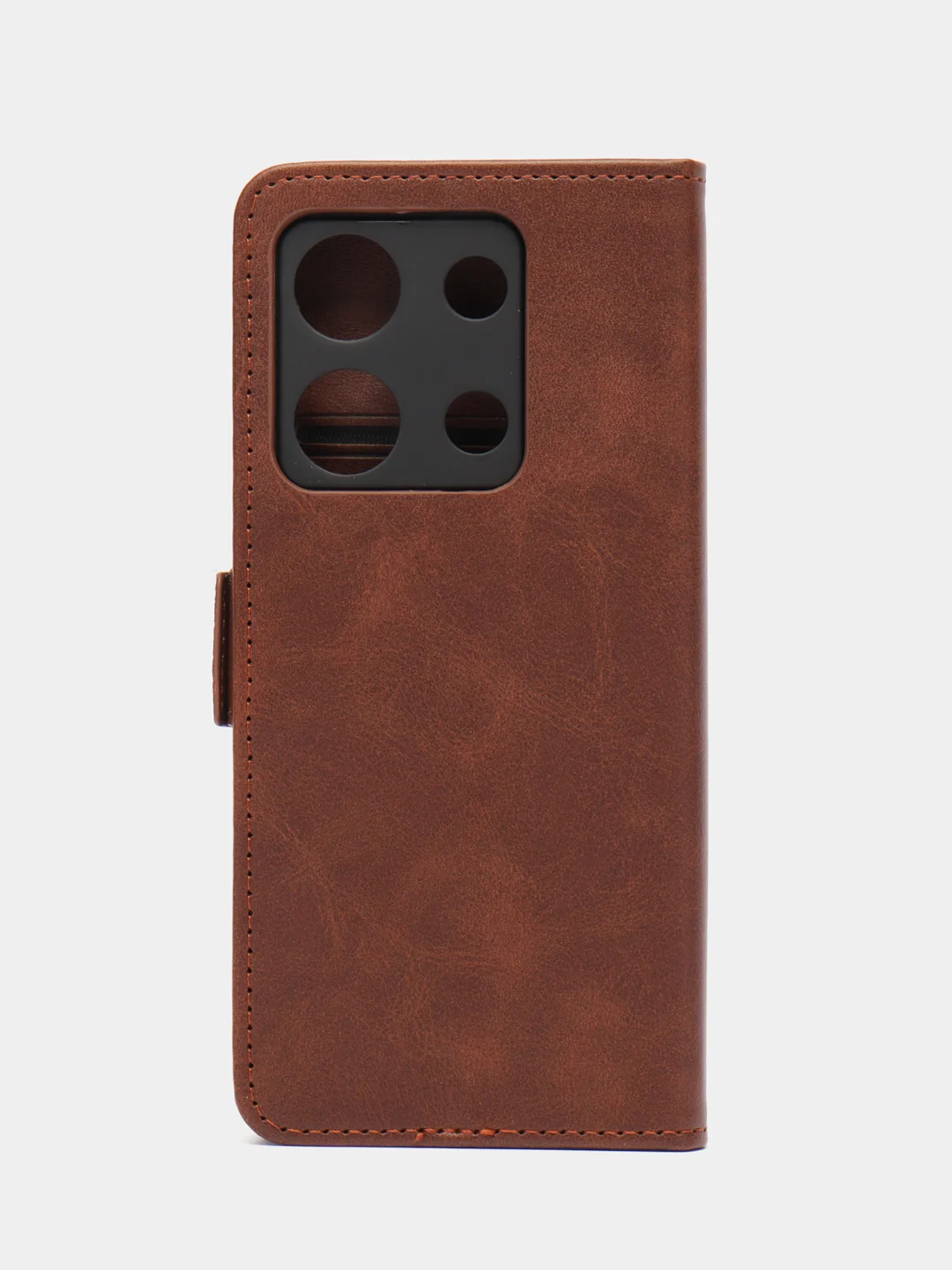 Коричневый чехол-книжка Infinix Note 30 i (Инфиникс Ноут 30 Ай) с боковым магнитом