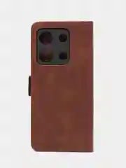 Коричневый чехол-книжка Infinix Note 30 i (Инфиникс Ноут 30 Ай) с боковым магнитом
