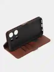 Коричневый чехол-книжка Infinix Note 30 i (Инфиникс Ноут 30 Ай) с боковым магнитом