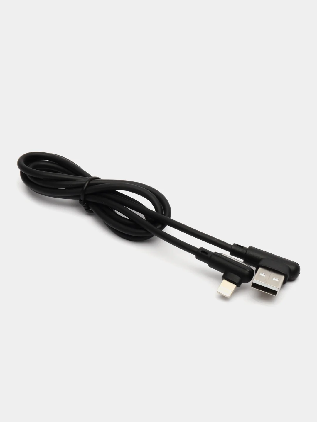 Черный угловой кабель для зарядки BOROFONE BX58 MicroUSB/Type-C/Lightning 1 м быстрая зарядка