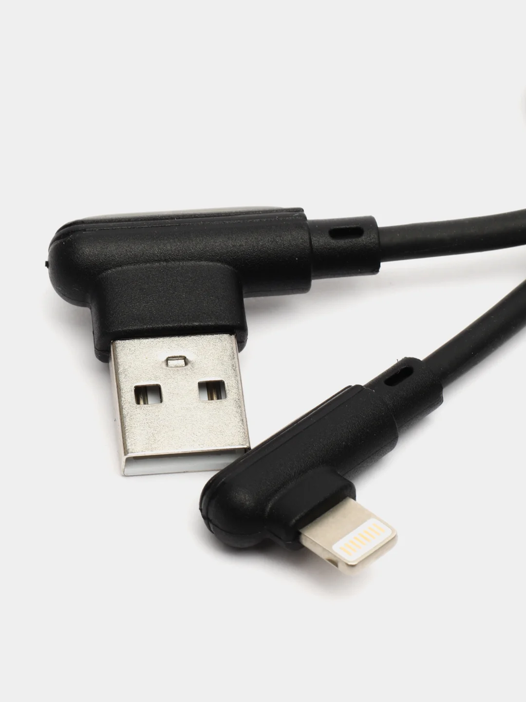 Черный угловой кабель для зарядки BOROFONE BX58 MicroUSB/Type-C/Lightning 1 м быстрая зарядка