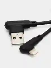 Черный угловой кабель для зарядки BOROFONE BX58 MicroUSB/Type-C/Lightning 1 м быстрая зарядка