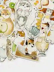 Коричневый наклейки стикеры для девочек котики и лапки, стикерпак 50 штук