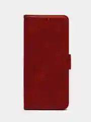 Красный чехол-книжка на Oppo A58 4G (Оппо А58 4Джи), с боковым магнитом