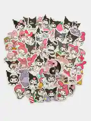 Розовый наклейки стикеры Куроми, Hello kitty