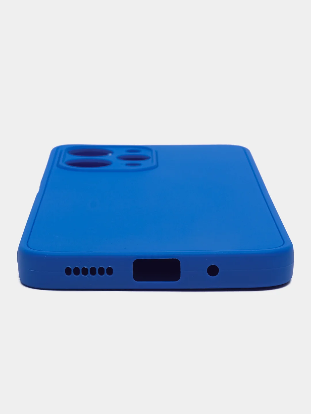 Синий чехол для Xiaomi Redmi 12 (Сяоми Редми 12), силиконовый, цветной, матовый