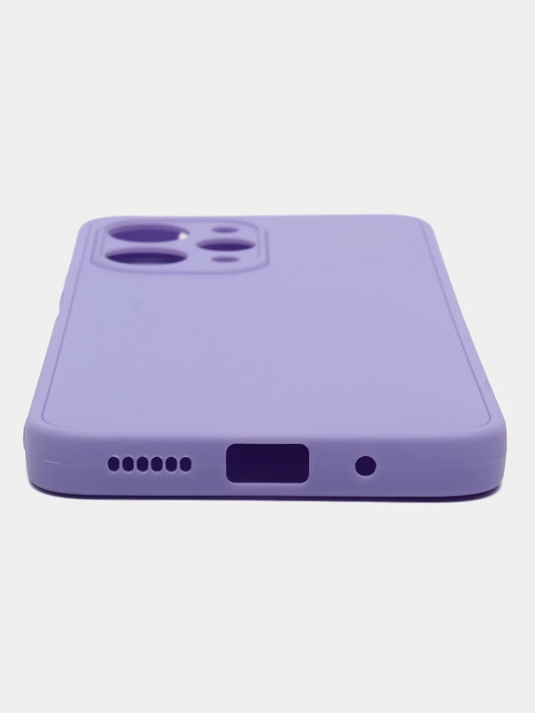Сиреневый чехол для Xiaomi Redmi 12 (Сяоми Редми 12), силиконовый, цветной, матовый