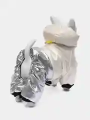 Молочный комбинезон для собак, зимний, утепленный, с капюшоном