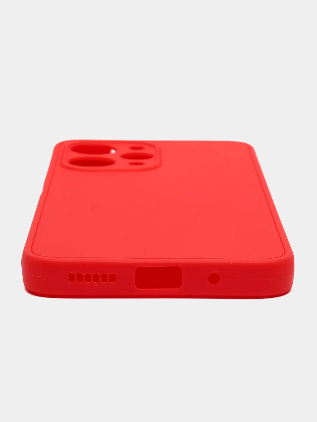 Красный чехол для Xiaomi Redmi 12 (Сяоми Редми 12), силиконовый, цветной, матовый