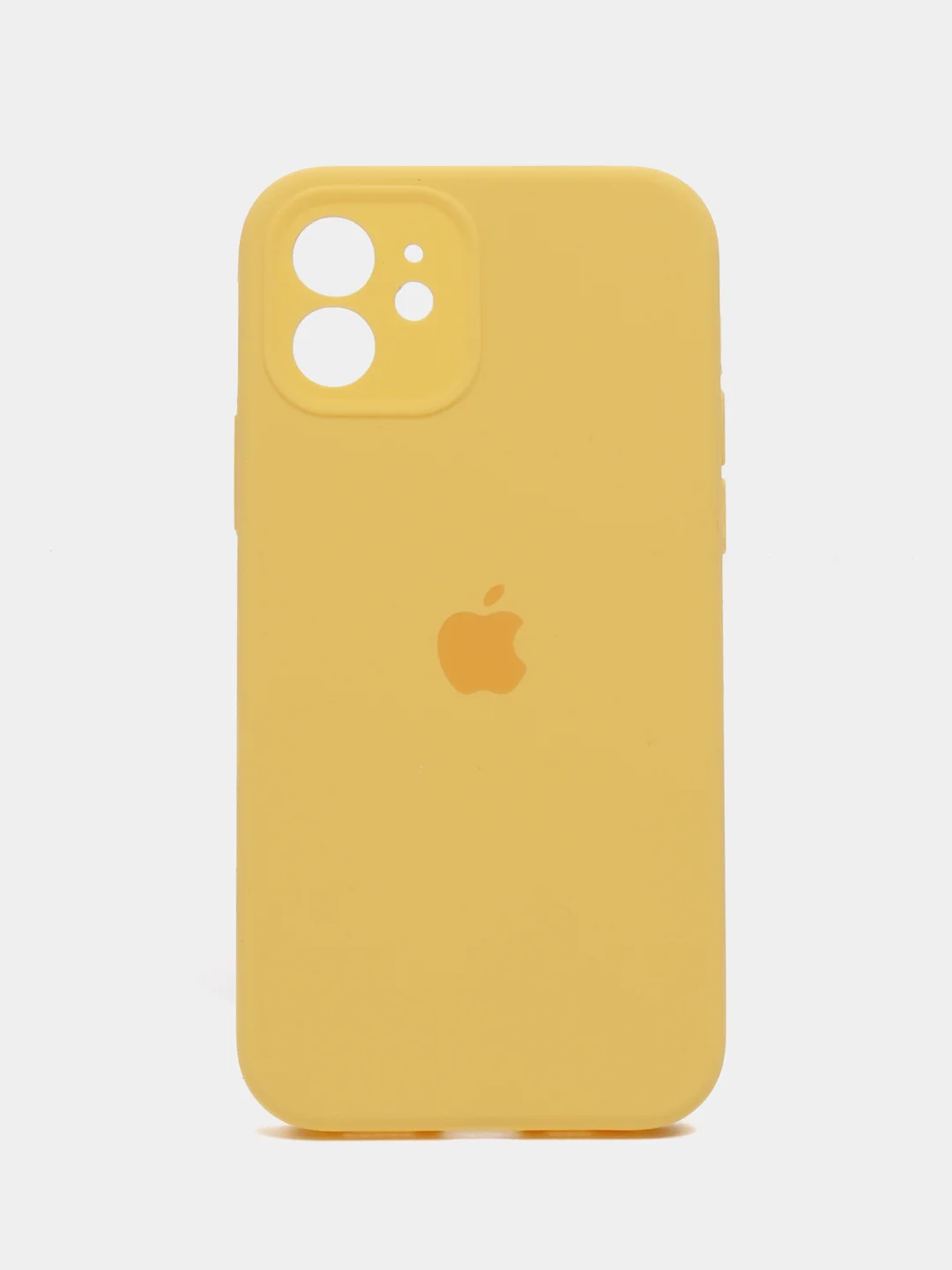 Желтый чехол для iPhone (Айфон) с Защитой камеры 12, 12pro