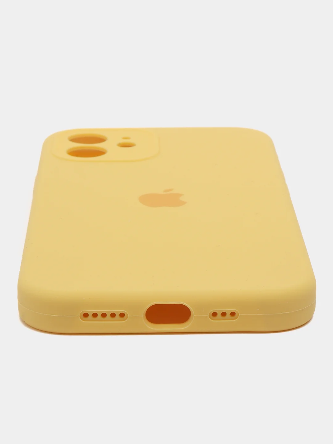 Желтый чехол для iPhone (Айфон) с Защитой камеры 12, 12pro