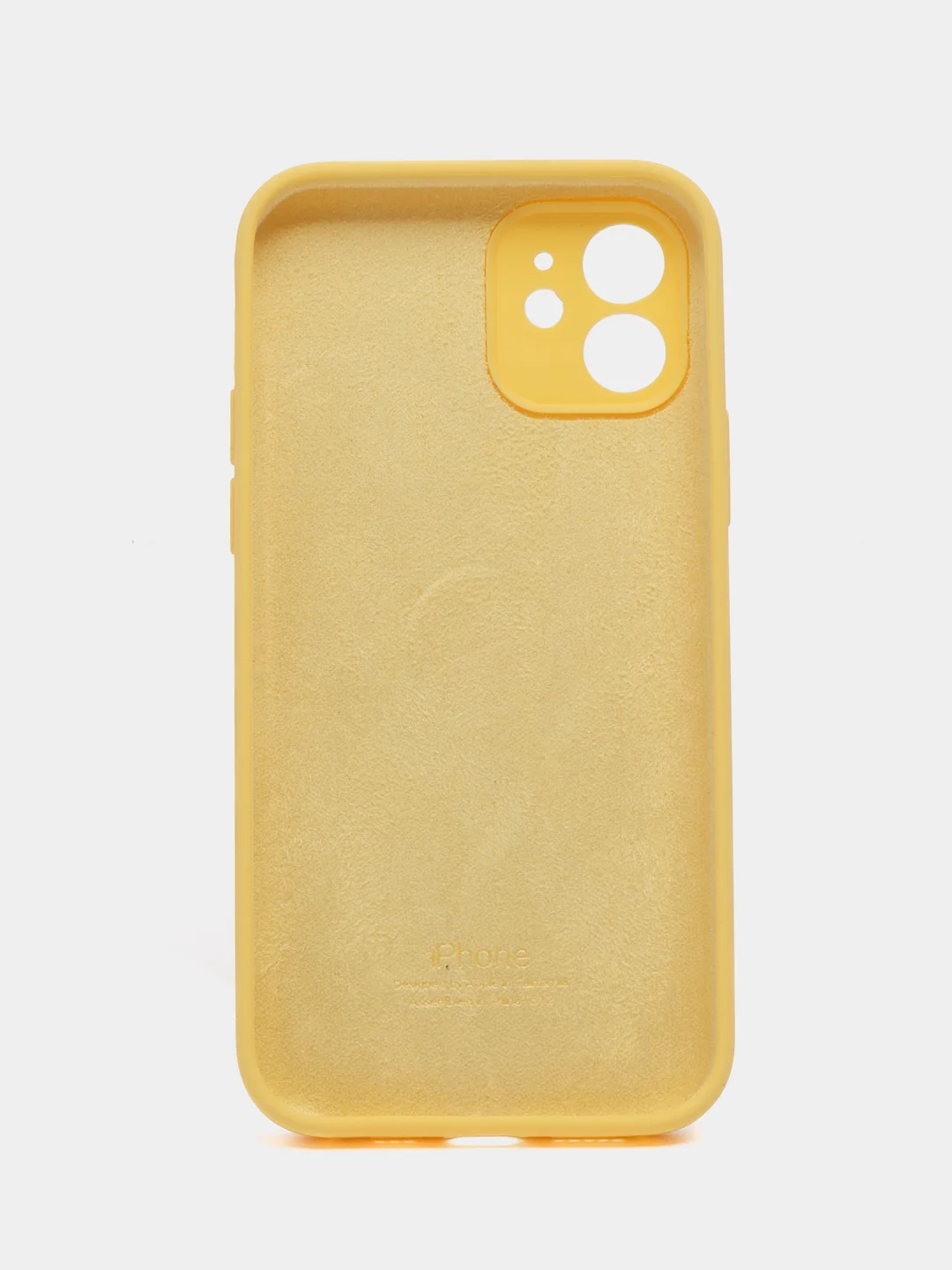 Желтый чехол для iPhone (Айфон) с Защитой камеры 12, 12pro