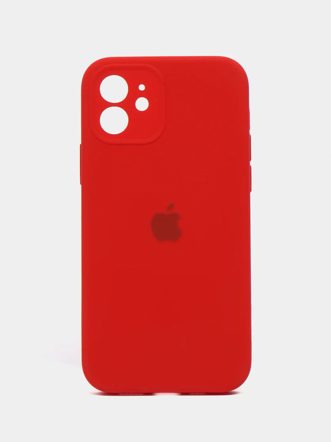 Красный чехол для iPhone (Айфон) с Защитой камеры 12, 12pro