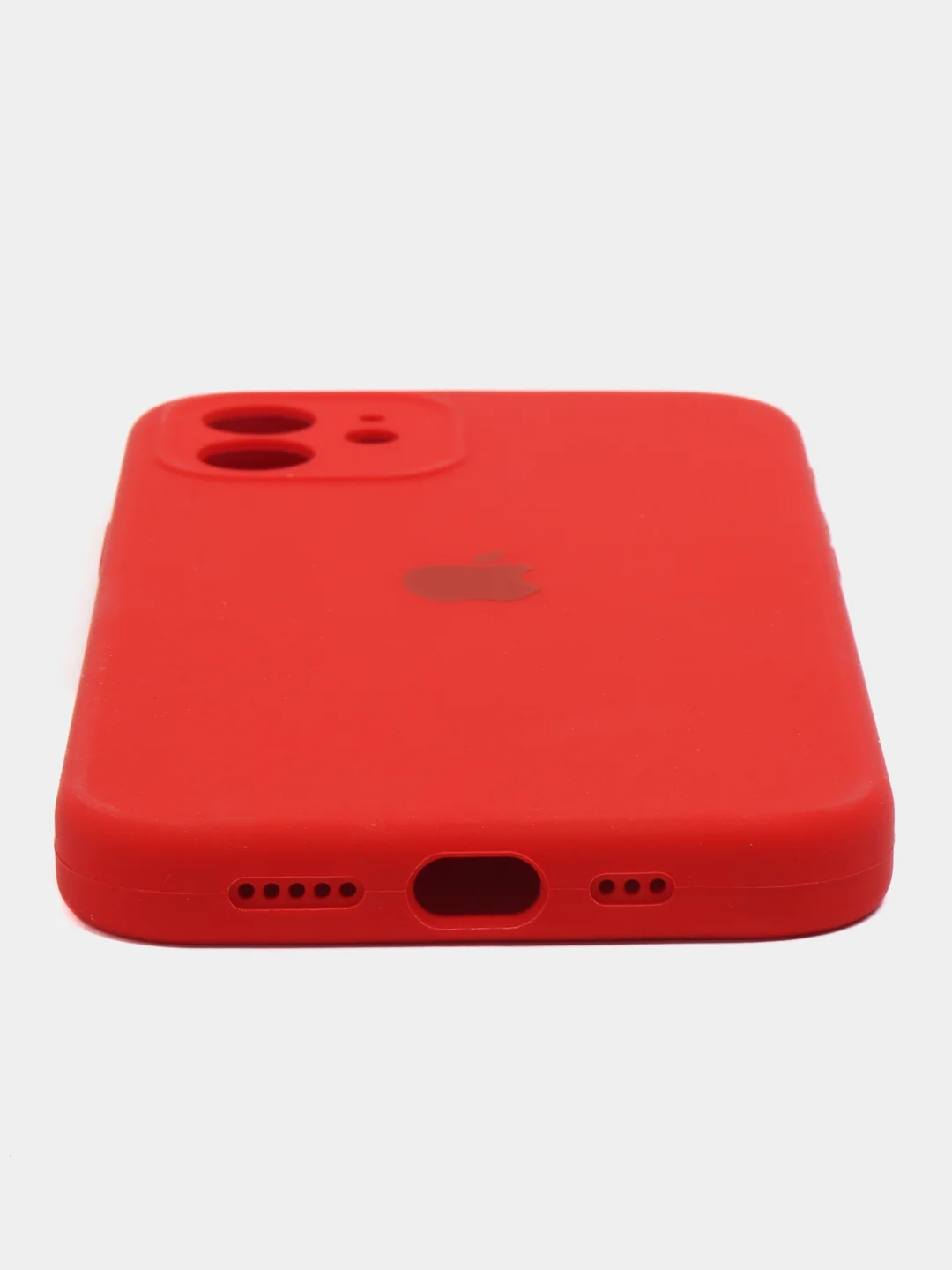 Красный чехол для iPhone (Айфон) с Защитой камеры 12, 12pro