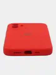 Красный чехол для iPhone (Айфон) с Защитой камеры 12, 12pro