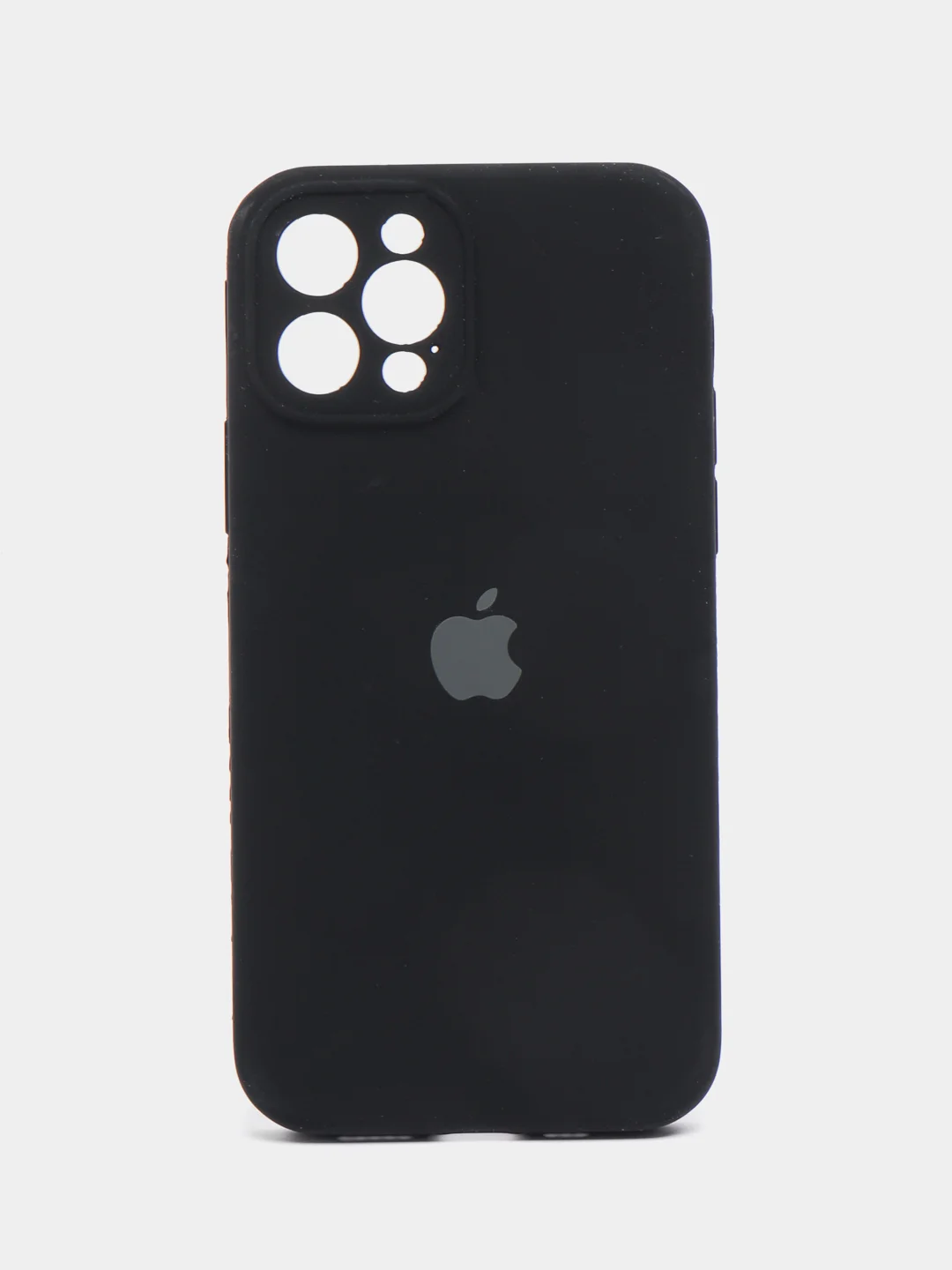 Черный чехол для iPhone (Айфон) с Защитой камеры 12, 12pro