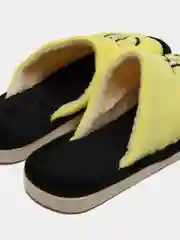 Желтый тапочки домашние женские закрытые
