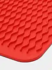 Алый силиконовый коврик для сушки посуды, подставка под горячее 30x40 см